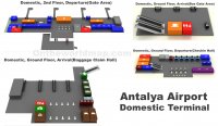Схема терминала местных авиалиний аэропорта Antalya International Airport