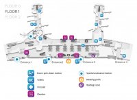 Схема терминала. Этаж 1 аэропорта Домодедово