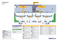 Схема Терминала 2 аэропорта Хитроу и его этажей аэропорта Лондонский аэропорт Хитроу