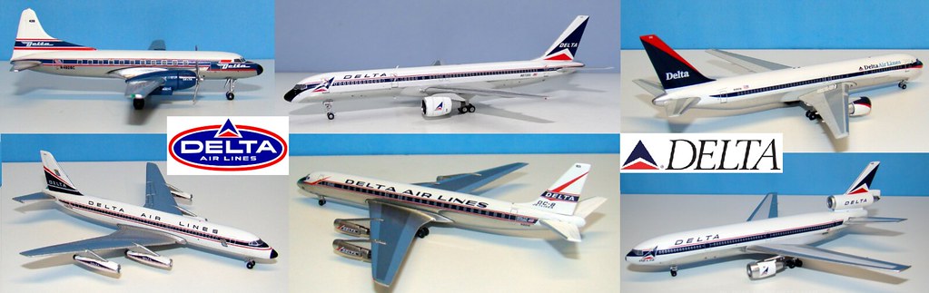 Ливреи авиакомпании Delta (Дельта) в разные года